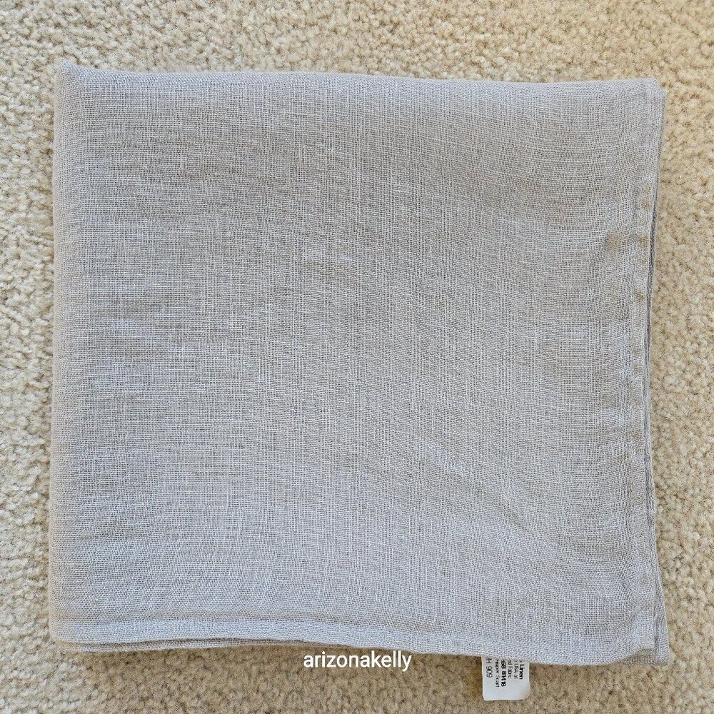 Bella Notte Hemmed Linen Scarf Tan